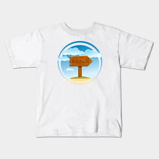 Beach is That Way Kids T-Shirt